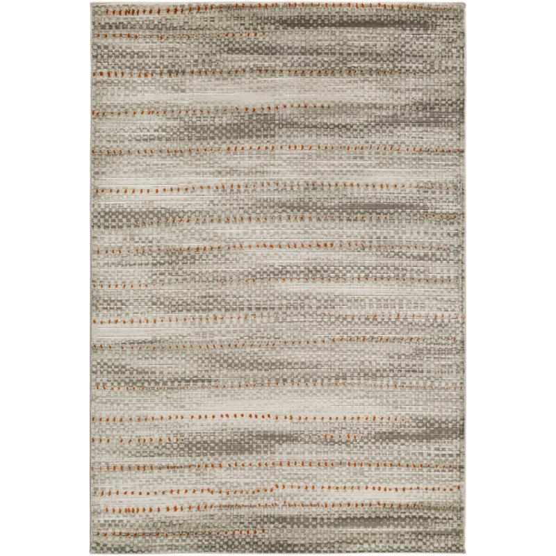 Langley Street Burroughs Light Gray/ Burnt Orange Area Rug & Reviews